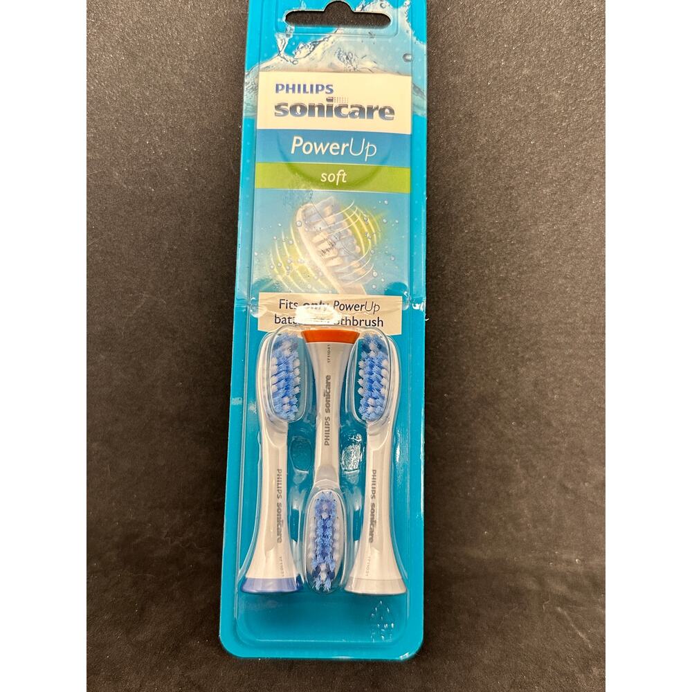 NOS 2015 Sonicare PowerUp replacement heads; Soft; 3 ct